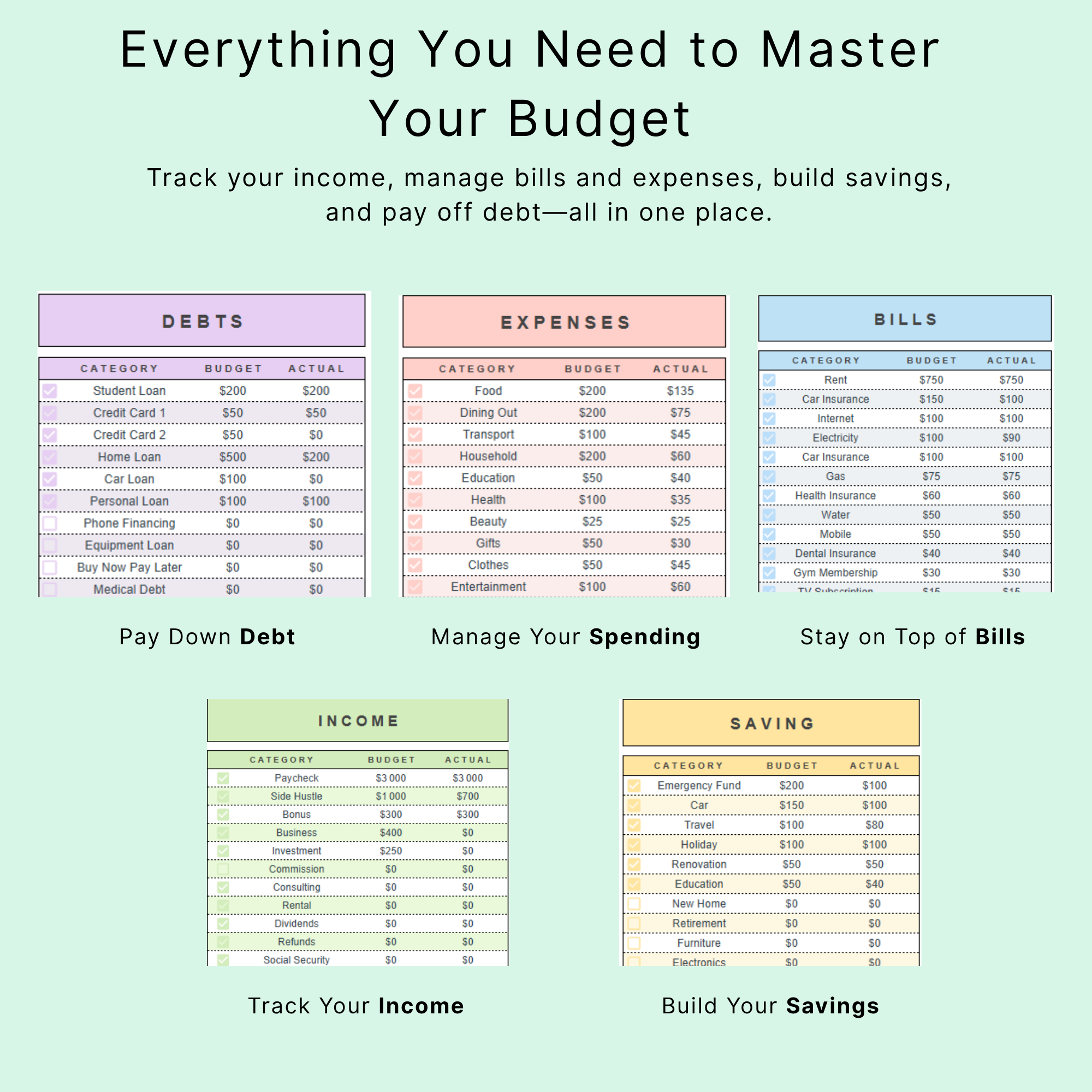 The No-Fluff Smart Budget Spreadsheet ®