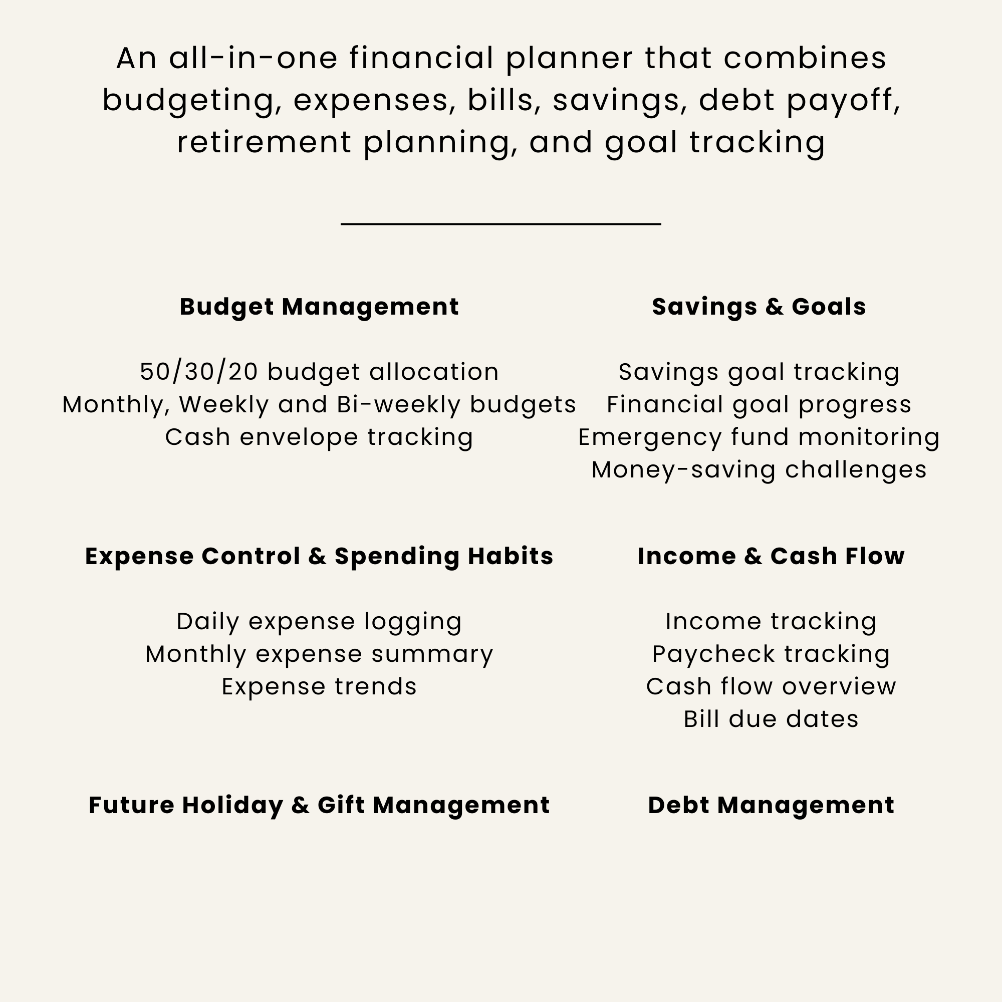 The Ultimate Budget Planner ®